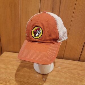 Buc-ees Trucker Hat Orange SnapBack Mesh Cap